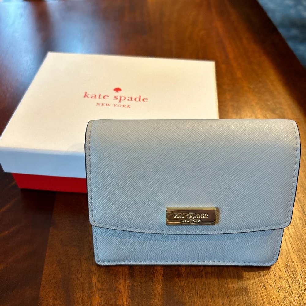 Kate Spade powder blue wallet, never used